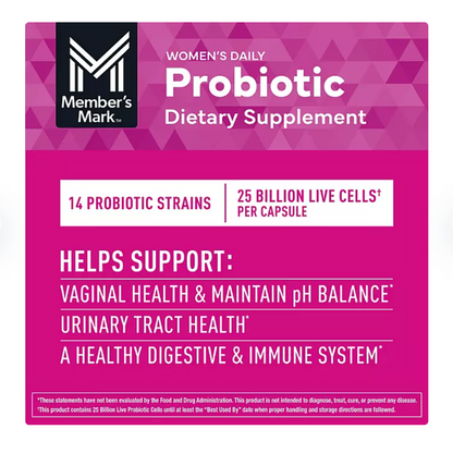 Member’s Mark Women’s Daily Probiotic – Probiótico Femenino 90 Cápsulas | Salud Digestiva y Bienestar