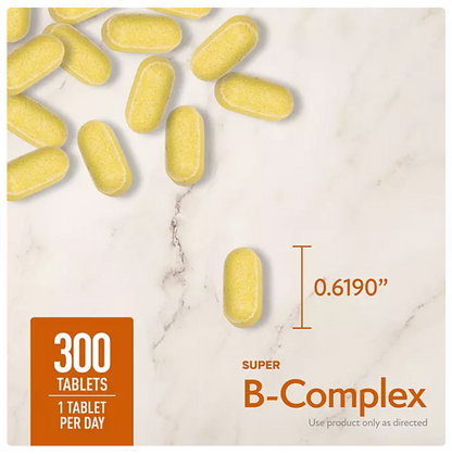 Member’s Mark Super Complejo-B | 300 Tabletas | Energía, Metabolismo y Sistema Nervioso