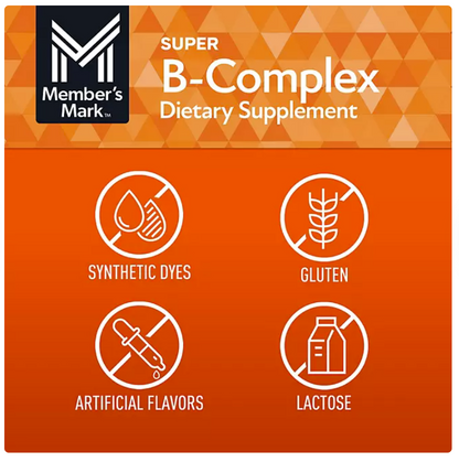 Member’s Mark Super Complejo-B | 300 Tabletas | Energía, Metabolismo y Sistema Nervioso