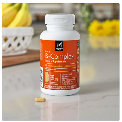 Member’s Mark Super Complejo-B | 300 Tabletas | Energía, Metabolismo y Sistema Nervioso