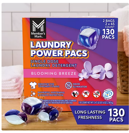 Member’s Mark Detergente en Cápsulas – Blooming Breeze |  Power Pacs Pods