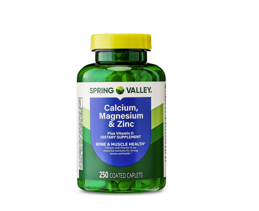 Spring Valley Calcio, Magnesio y Zinc con Vitamina D – 250 tabletas