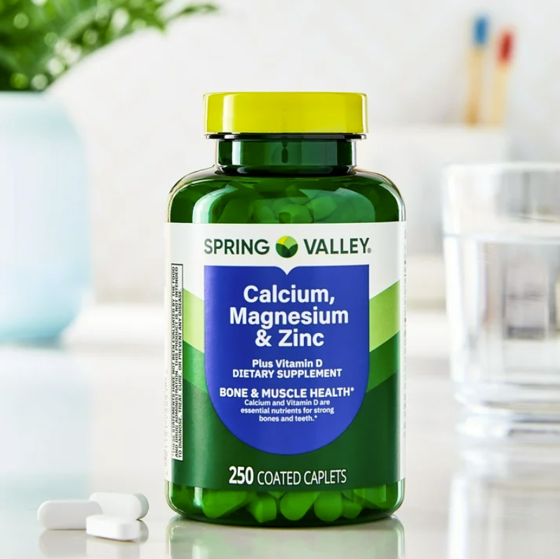 Spring Valley Calcio, Magnesio y Zinc con Vitamina D – 250 tabletas
