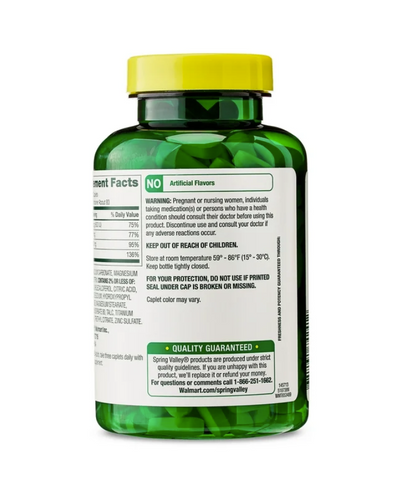 Spring Valley Calcio, Magnesio y Zinc con Vitamina D – 250 tabletas