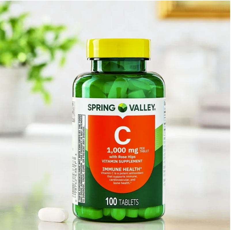 Spring Valley Vitamina C 1000 mg con Rosa Mosqueta – 100 tabletas