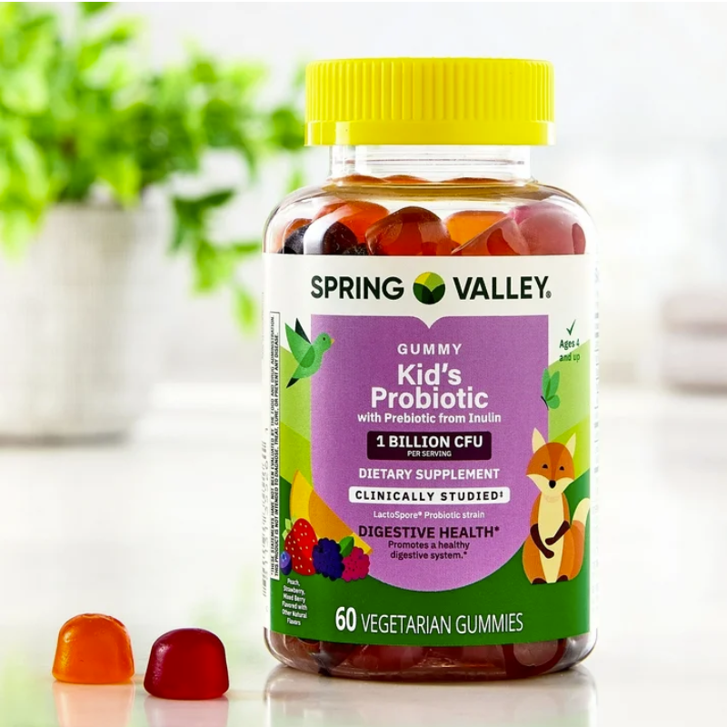Spring Valley Probiótico Infantil con Prebiótico – 60 gomitas vegetarianas