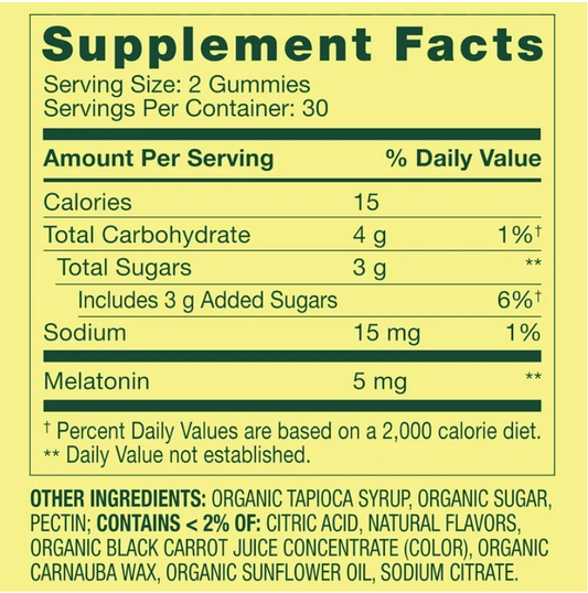 Spring Valley Melatonina 5 mg Adult Gummy – 60 gomitas vegetarianas