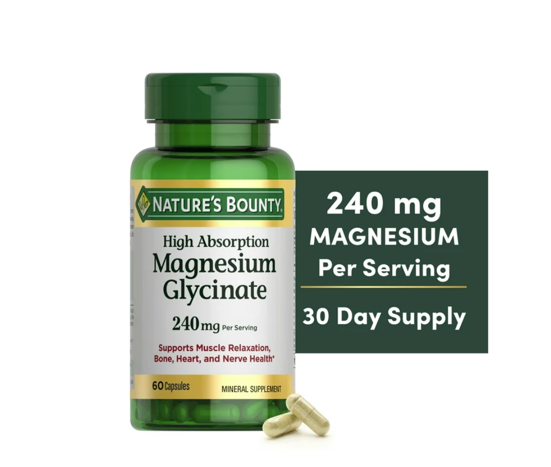 Nature’s Bounty Magnesio Glicinato Alta Absorción 240 mg – 60 cápsulas
