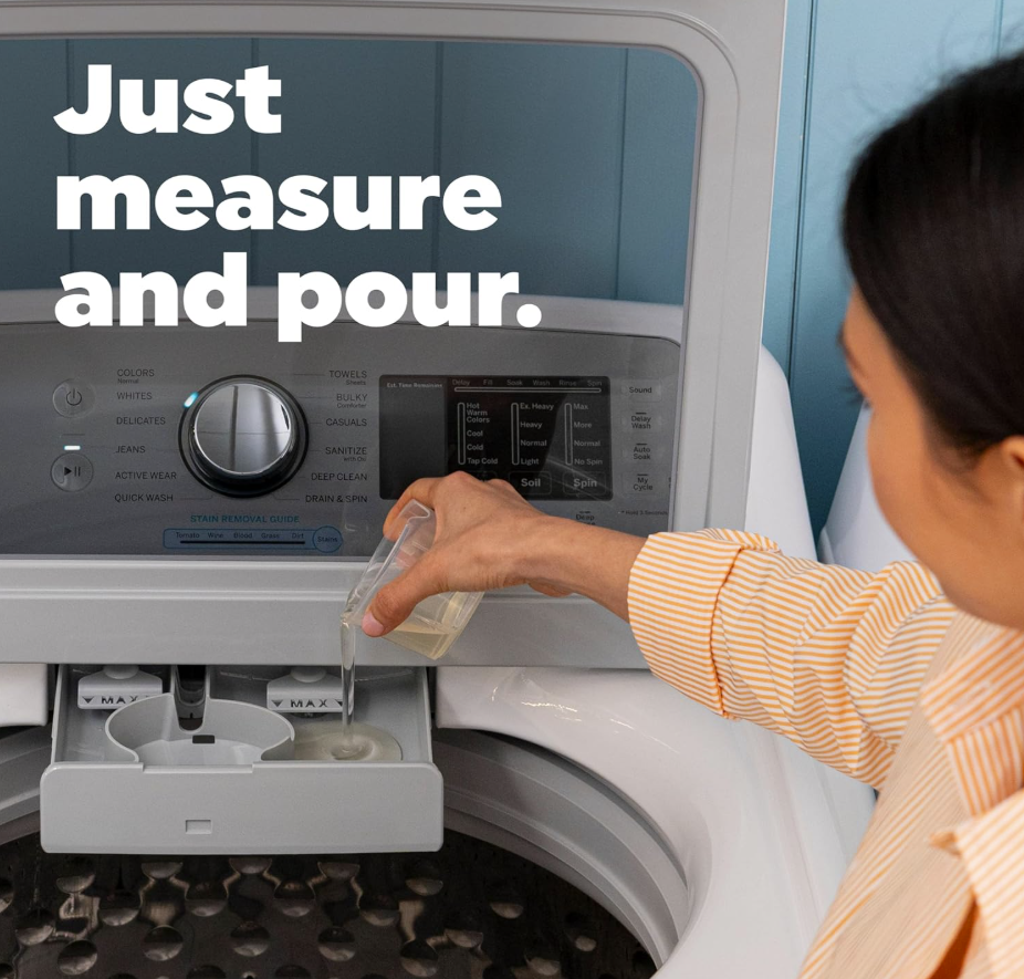 Tide Free & Gentle 94 Cargas – Detergente Líquido HE Sin Aroma para Piel Sensible - OdorRefresh