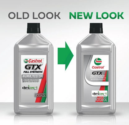Aceite Castrol GTX Full Synthetic 5W-20 1QT – Sintético 10,000 Millas Protección Superior contra Desgaste
