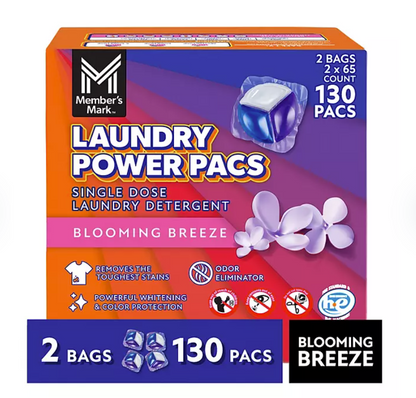 Member’s Mark Detergente en Cápsulas – Blooming Breeze |  Power Pacs Pods