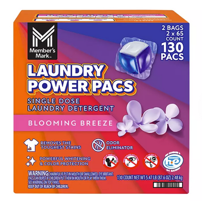 Member’s Mark Detergente en Cápsulas – Blooming Breeze |  Power Pacs Pods