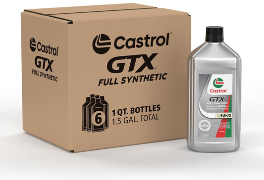 Aceite Castrol GTX Full Synthetic 5W-20 1QT – Sintético 10,000 Millas Protección Superior contra Desgaste